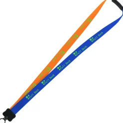 Two-Tone Smooth Nylon Lanyard - 7/8 inches - 34 inches - Plastic O-Ring