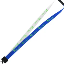 Two-Tone Smooth Nylon Lanyard - 7/8 inches - 34 inches - Plastic O-Ring