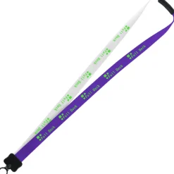 Two-Tone Smooth Nylon Lanyard - 7/8 inches - 34 inches - Plastic O-Ring
