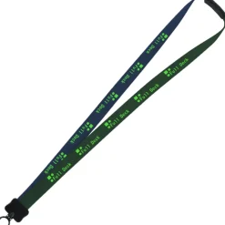 Two-Tone Smooth Nylon Lanyard - 7/8 inches - 34 inches - Plastic O-Ring