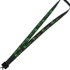 Two-Tone Smooth Nylon Lanyard - 7/8 inches - 34 inches - Plastic O-Ring