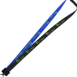 Two-Tone Smooth Nylon Lanyard - 7/8 inches - 34 inches - Plastic O-Ring
