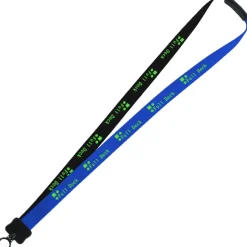 Two-Tone Smooth Nylon Lanyard - 7/8 inches - 34 inches - Plastic O-Ring
