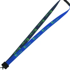 Two-Tone Smooth Nylon Lanyard - 7/8 inches - 34 inches - Plastic O-Ring