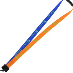 Two-Tone Smooth Nylon Lanyard - 7/8 inches - 34 inches - Plastic O-Ring