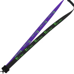 Two-Tone Smooth Nylon Lanyard - 7/8 inches - 34 inches - Plastic O-Ring