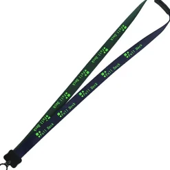 Two-Tone Smooth Nylon Lanyard - 7/8 inches - 34 inches - Plastic O-Ring