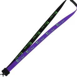 Two-Tone Smooth Nylon Lanyard - 7/8 inches - 34 inches - Plastic O-Ring