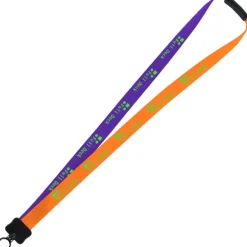Two-Tone Smooth Nylon Lanyard - 7/8 inches - 34 inches - Plastic O-Ring