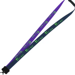 Two-Tone Smooth Nylon Lanyard - 7/8 inches - 34 inches - Plastic O-Ring