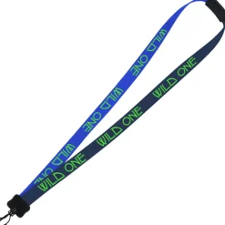 Two-Tone Smooth Nylon Lanyard - 7/8 inches - 34 inches - Plastic Swivel Snap Hook