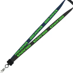 Two-Tone Smooth Nylon Lanyard - 7/8 inches - 34 inches - Snap with Metal Bulldog Clip