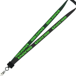Two-Tone Smooth Nylon Lanyard - 7/8 inches - 34 inches - Snap with Metal Bulldog Clip
