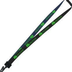 Two-Tone Smooth Nylon Lanyard - 7/8 inches - 36 inches - Plastic Bulldog Clip