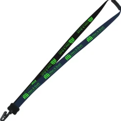 Two-Tone Smooth Nylon Lanyard - 7/8 inches - 36 inches - Plastic Bulldog Clip