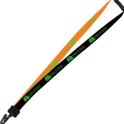 Two-Tone Smooth Nylon Lanyard - 7/8 inches - 36 inches - Plastic Bulldog Clip