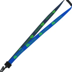 Two-Tone Smooth Nylon Lanyard - 7/8 inches - 36 inches - Plastic Bulldog Clip