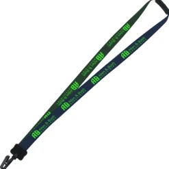 Two-Tone Smooth Nylon Lanyard - 7/8 inches - 36 inches - Plastic Bulldog Clip