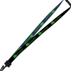 Two-Tone Smooth Nylon Lanyard - 7/8 inches - 36 inches - Plastic Bulldog Clip