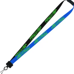 Two-Tone Smooth Nylon Lanyard - 7/8 inches - 36 inches - Metal Swivel Snap Hook