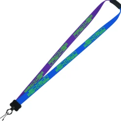 Two-Tone Smooth Nylon Lanyard - 7/8 inches - 36 inches - Metal Swivel Snap Hook
