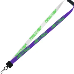 Two-Tone Smooth Nylon Lanyard - 7/8 inches - 36 inches - Metal Swivel Snap Hook