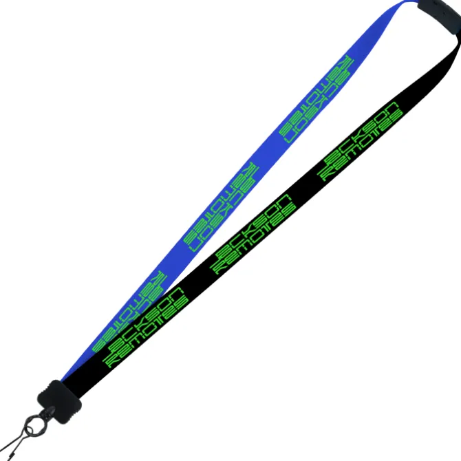 Two-Tone Smooth Nylon Lanyard - 7/8 inches - 36 inches - Metal Swivel Snap Hook