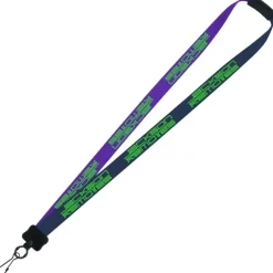 Two-Tone Smooth Nylon Lanyard - 7/8 inches - 36 inches - Metal Swivel Snap Hook