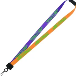 Two-Tone Smooth Nylon Lanyard - 7/8 inches - 36 inches - Metal Swivel Snap Hook