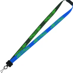 Two-Tone Smooth Nylon Lanyard - 7/8 inches - 36 inches - Metal Swivel Snap Hook