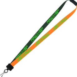 Two-Tone Smooth Nylon Lanyard - 7/8 inches - 36 inches - Metal Swivel Snap Hook