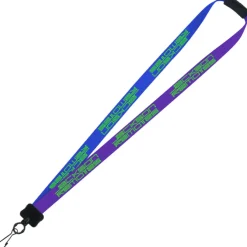 Two-Tone Smooth Nylon Lanyard - 7/8 inches - 36 inches - Metal Swivel Snap Hook