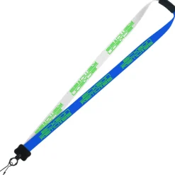 Two-Tone Smooth Nylon Lanyard - 7/8 inches - 36 inches - Metal Swivel Snap Hook