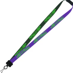 Two-Tone Smooth Nylon Lanyard - 7/8 inches - 36 inches - Metal Swivel Snap Hook