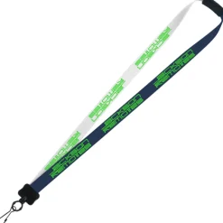 Two-Tone Smooth Nylon Lanyard - 7/8 inches - 36 inches - Metal Swivel Snap Hook