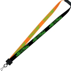 Two-Tone Smooth Nylon Lanyard - 7/8 inches - 36 inches - Metal Swivel Snap Hook