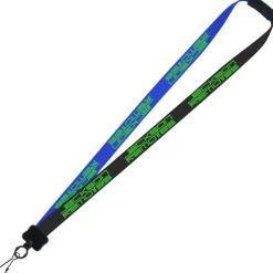 Two-Tone Smooth Nylon Lanyard - 7/8 inches - 36 inches - Metal Swivel Snap Hook