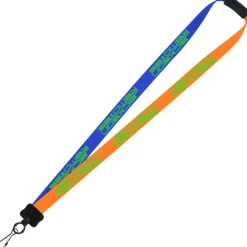 Two-Tone Smooth Nylon Lanyard - 7/8 inches - 36 inches - Metal Swivel Snap Hook