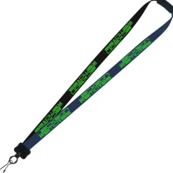 Two-Tone Smooth Nylon Lanyard - 7/8 inches - 36 inches - Metal Swivel Snap Hook