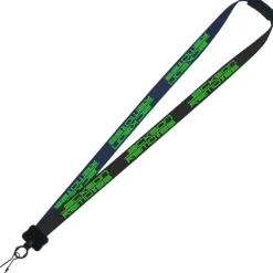 Two-Tone Smooth Nylon Lanyard - 7/8 inches - 36 inches - Metal Swivel Snap Hook
