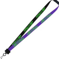 Two-Tone Smooth Nylon Lanyard - 7/8 inches - 36 inches - Metal Swivel Snap Hook