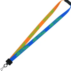 Two-Tone Smooth Nylon Lanyard - 7/8 inches - 36 inches - Metal Swivel Snap Hook