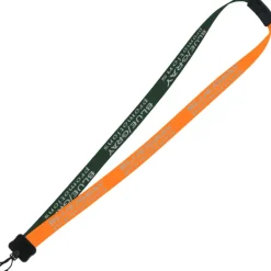Two-Tone Smooth Nylon Lanyard - 7/8 inches - 36 inches - Plastic Swivel Snap Hook