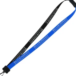 Two-Tone Smooth Nylon Lanyard - 7/8 inches - 36 inches - Plastic Swivel Snap Hook