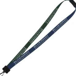 Two-Tone Smooth Nylon Lanyard - 7/8 inches - 36 inches - Plastic Swivel Snap Hook