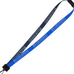 Two-Tone Smooth Nylon Lanyard - 7/8 inches - 36 inches - Plastic Swivel Snap Hook