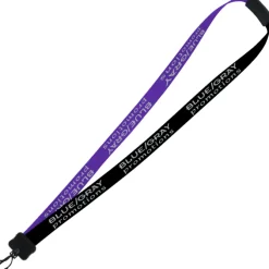 Two-Tone Smooth Nylon Lanyard - 7/8 inches - 36 inches - Plastic Swivel Snap Hook