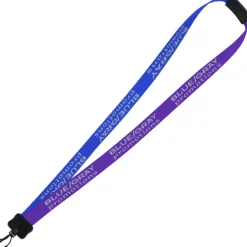Two-Tone Smooth Nylon Lanyard - 7/8 inches - 36 inches - Plastic Swivel Snap Hook