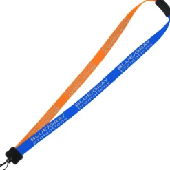 Two-Tone Smooth Nylon Lanyard - 7/8 inches - 36 inches - Plastic Swivel Snap Hook