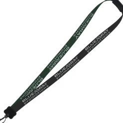 Two-Tone Smooth Nylon Lanyard - 7/8 inches - 36 inches - Plastic Swivel Snap Hook